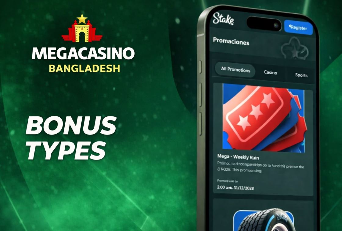 Different casino bonus formats including reloads, spins, and rewards